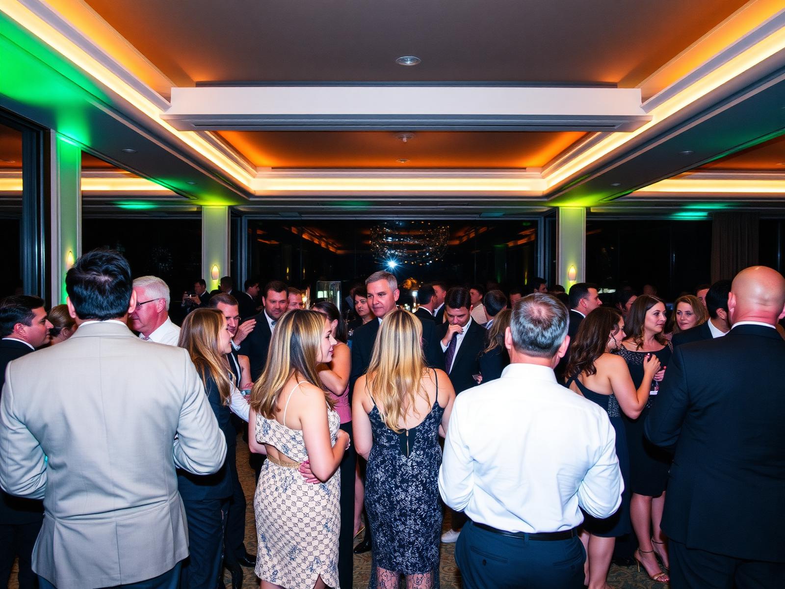 Guests mingling at a corporate gala